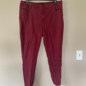 Skinny jeans, red, great condition